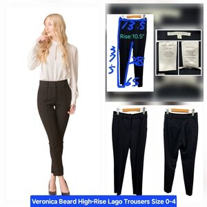 Veronica Beard High-Rise Lago Trousers Size 0-4